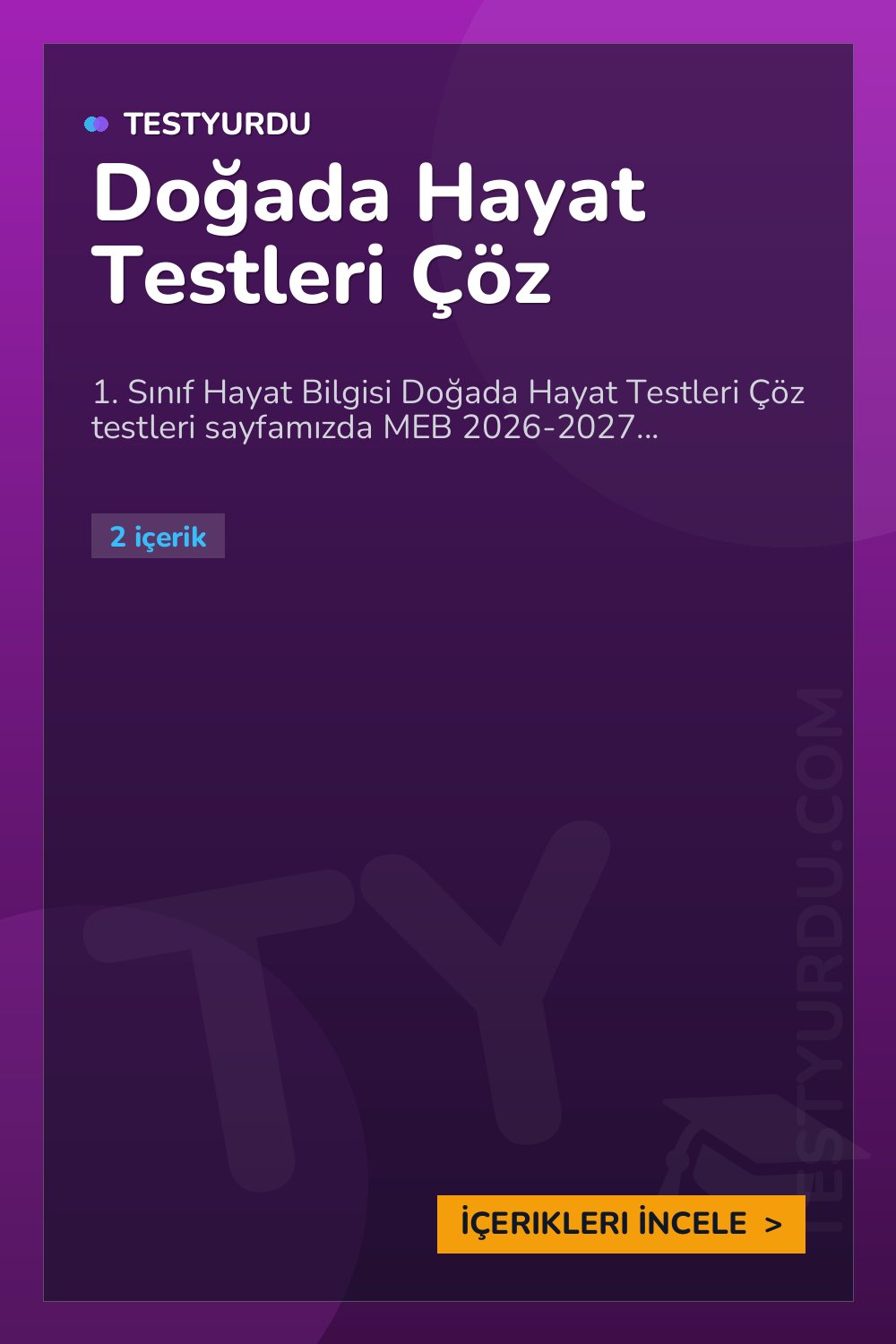 Doğada Hayat Testleri Çöz