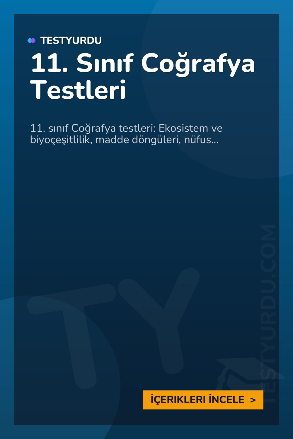 11. Sınıf Coğrafya Testleri