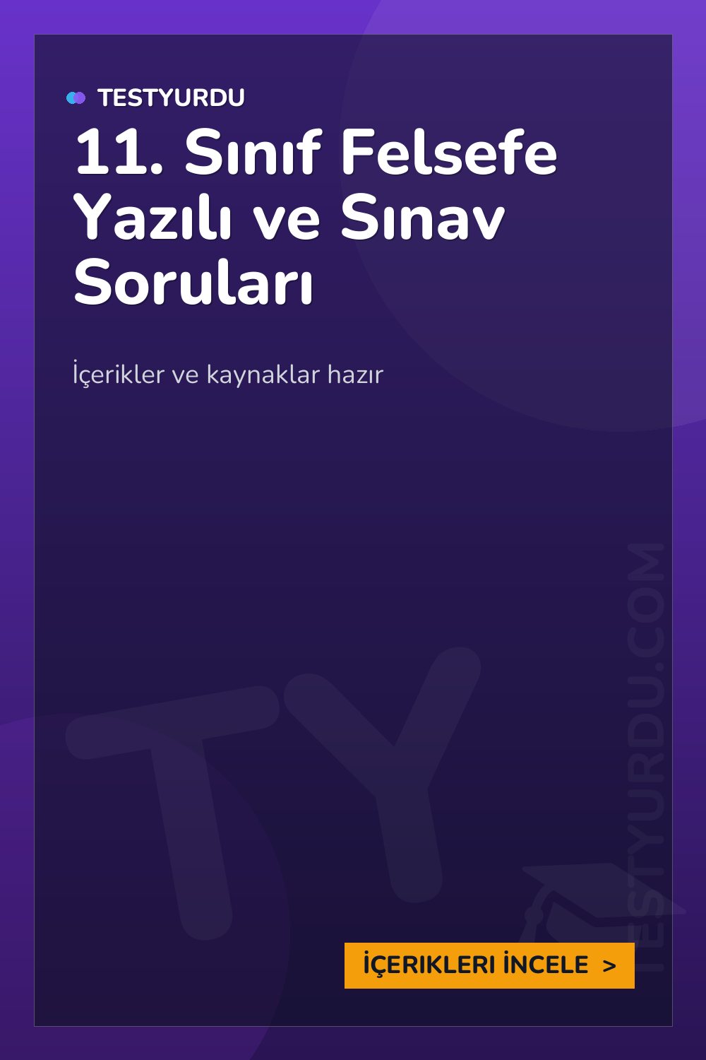 11. Sınıf Felsefe Yazılı ve Sınav Soruları