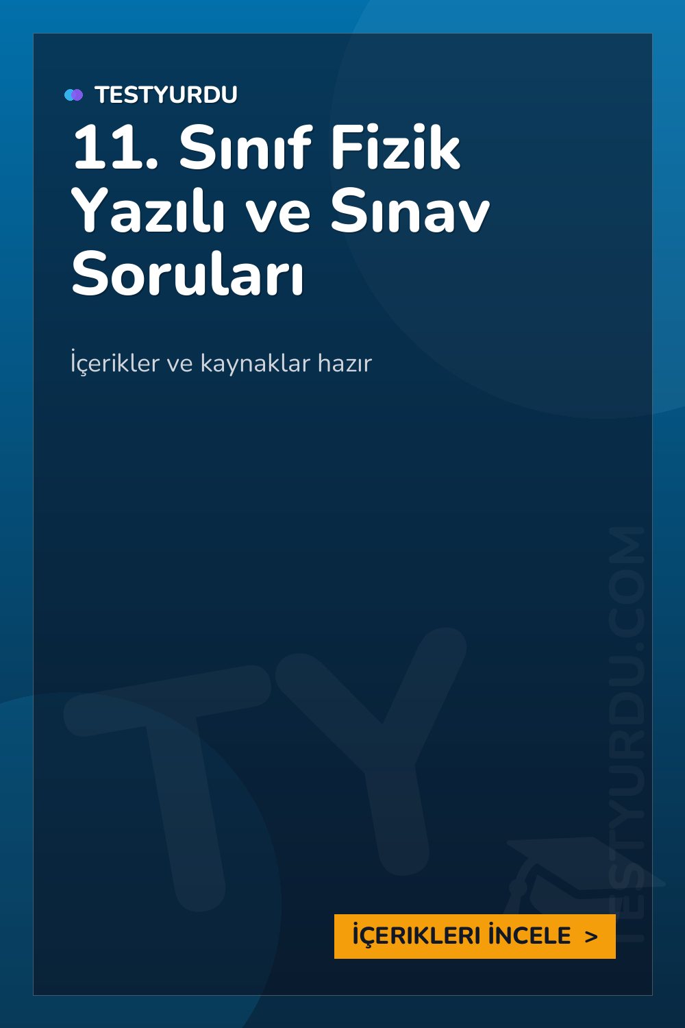 11. Sınıf Fizik Yazılı ve Sınav Soruları