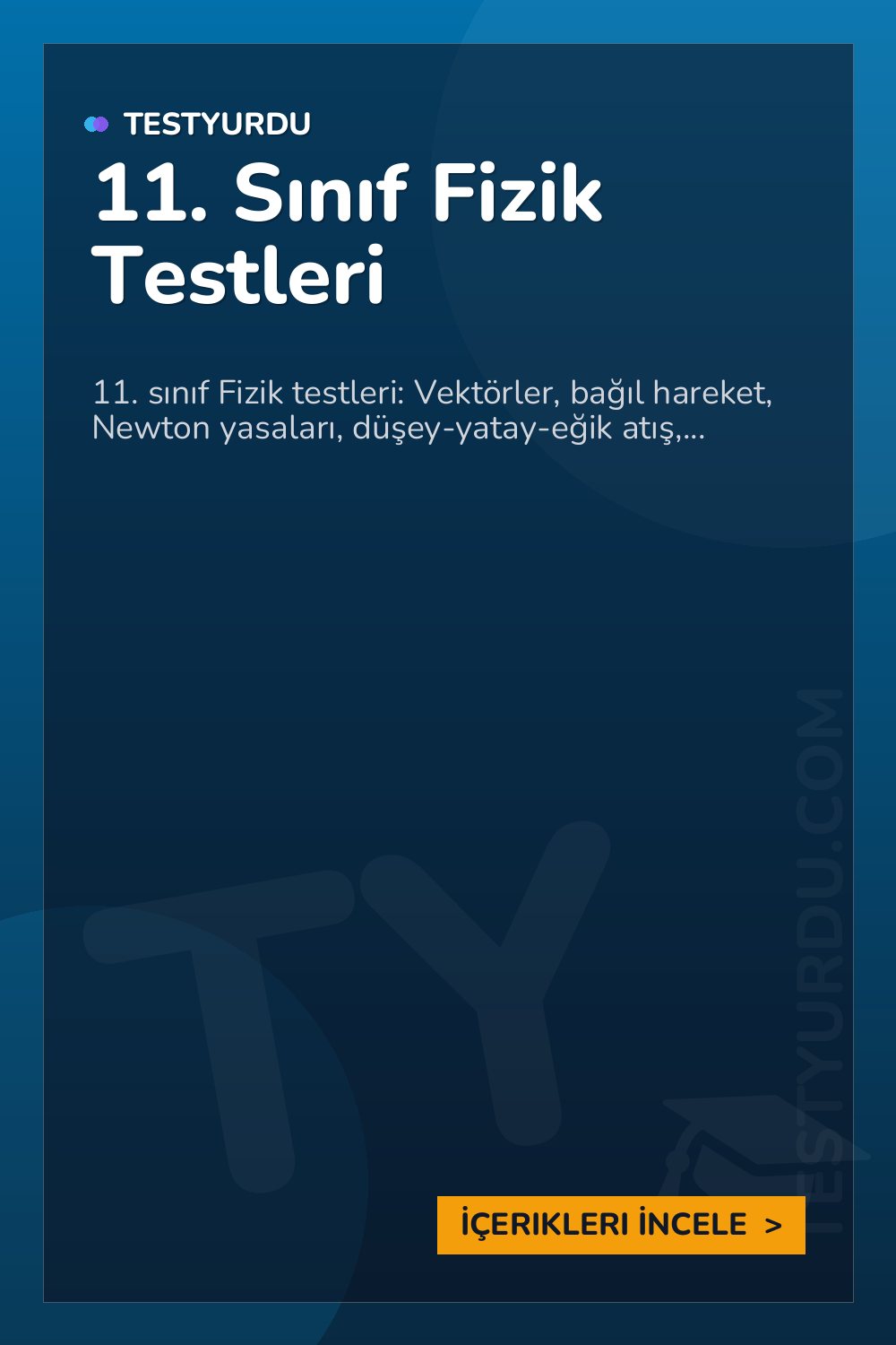 11. Sınıf Fizik Testleri