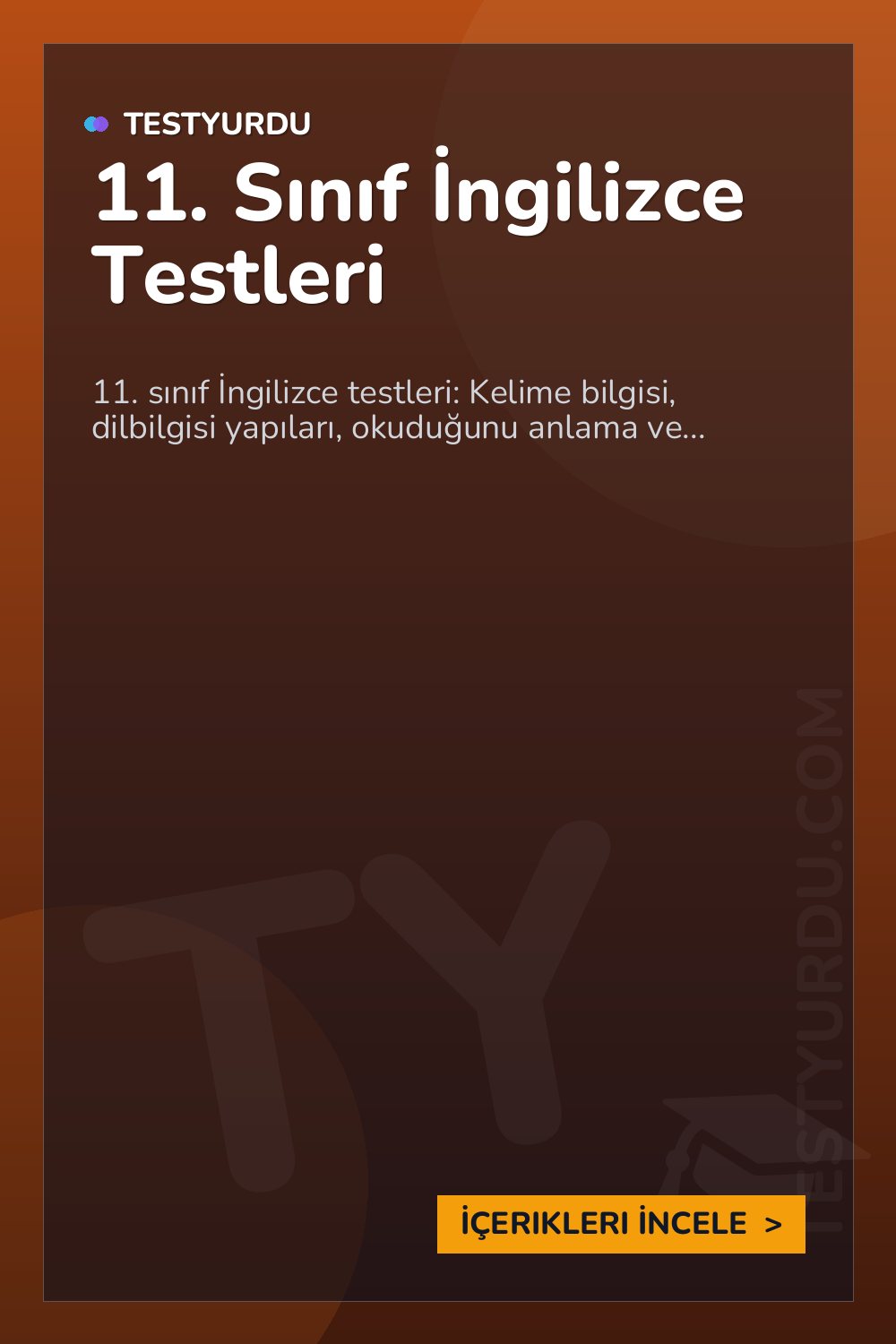 11. Sınıf İngilizce Testleri