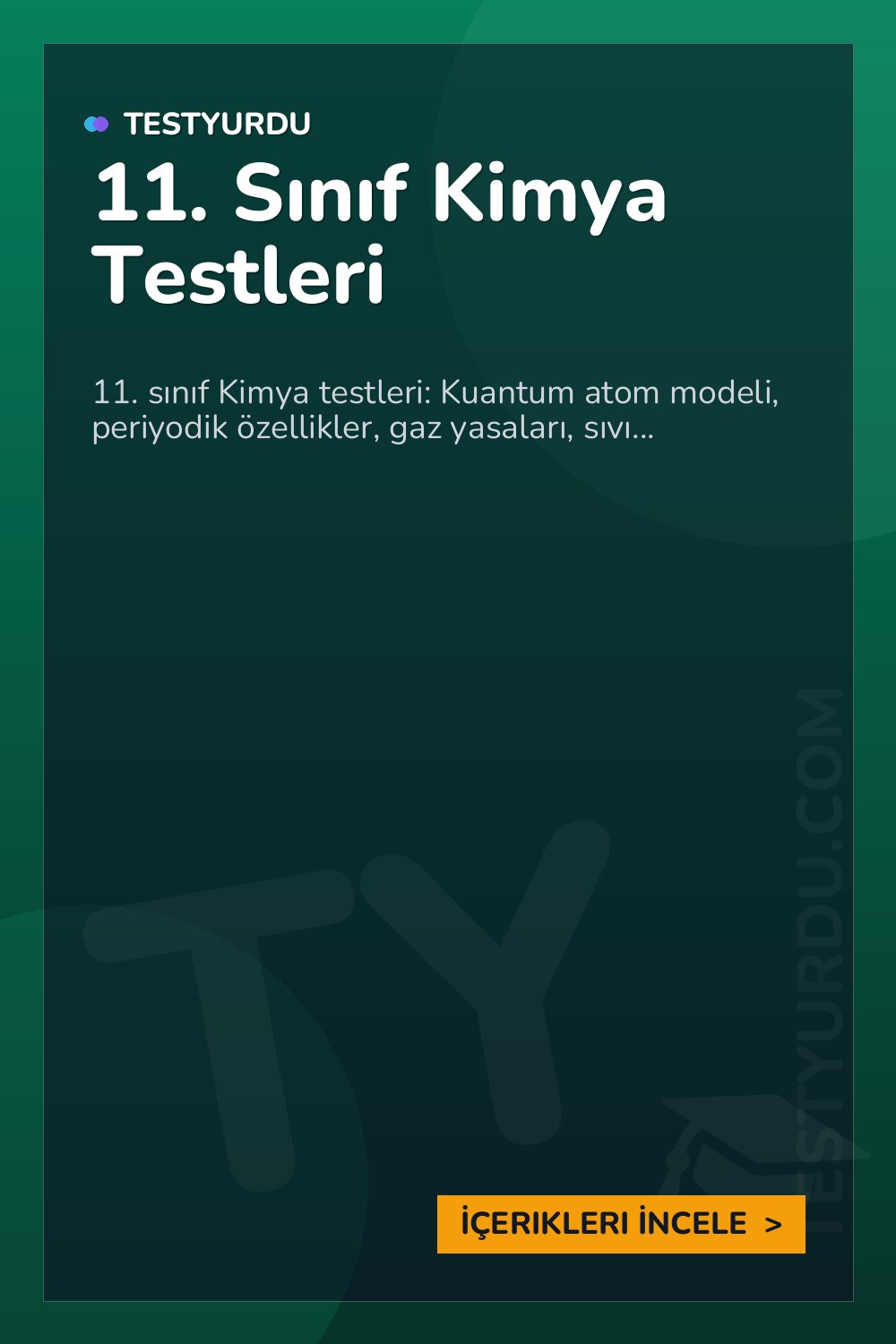 11. Sınıf Kimya Testleri