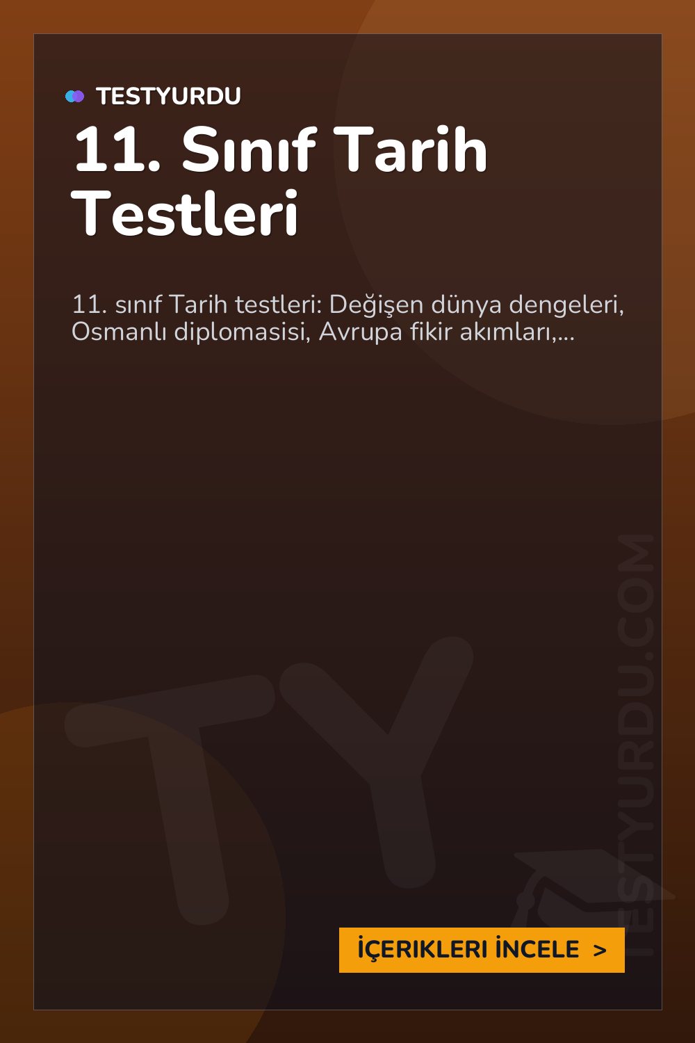 11. Sınıf Tarih Testleri