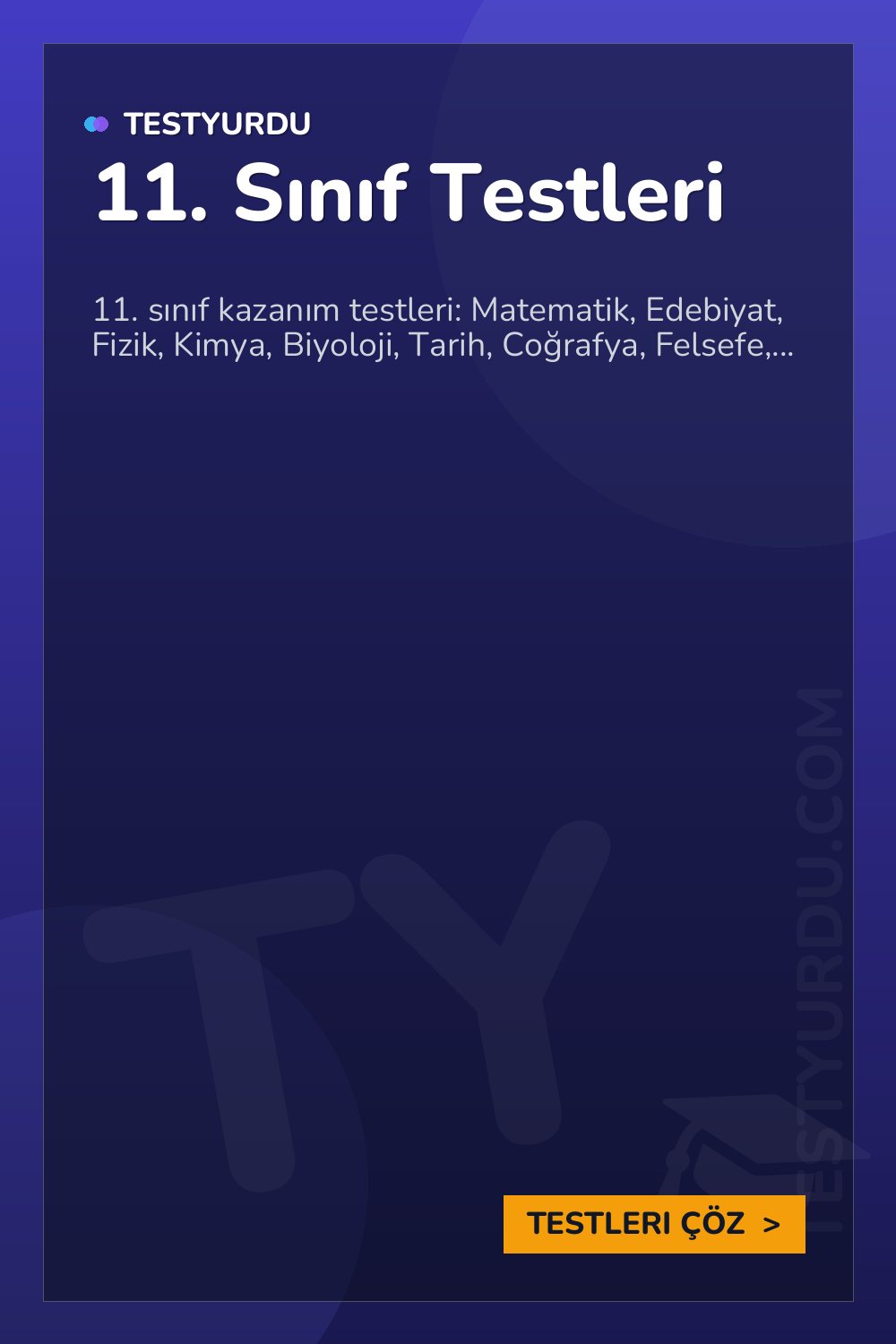 11. Sınıf Testleri