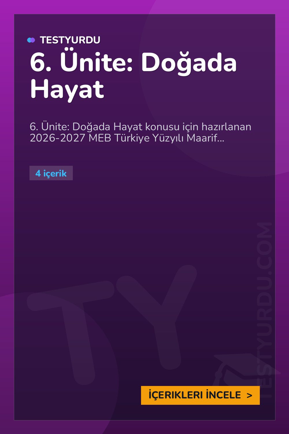 6. Ünite: Doğada Hayat