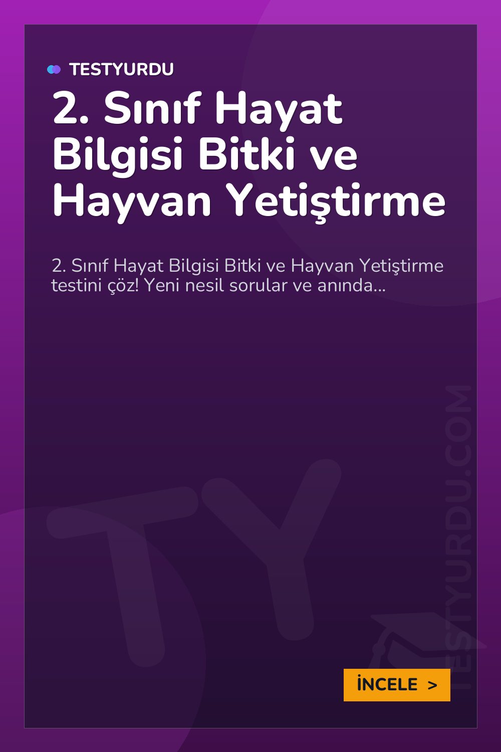 2. Sınıf Hayat Bilgisi Bitki ve Hayvan Yetiştirme