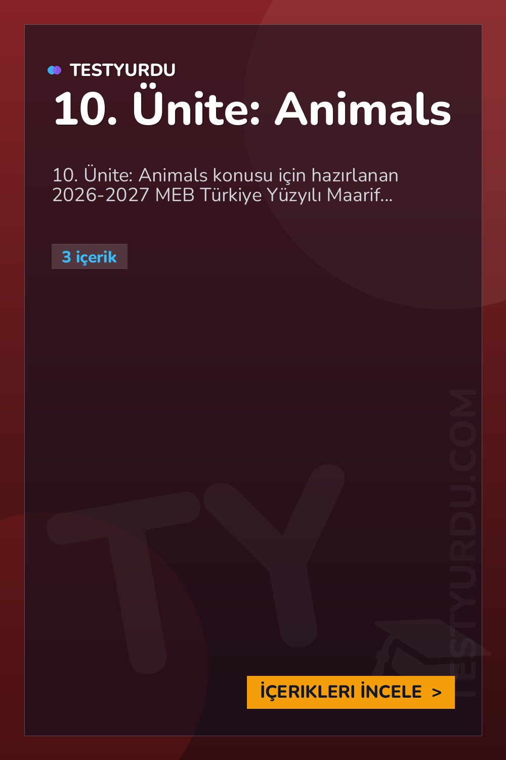 10. Ünite: Animals