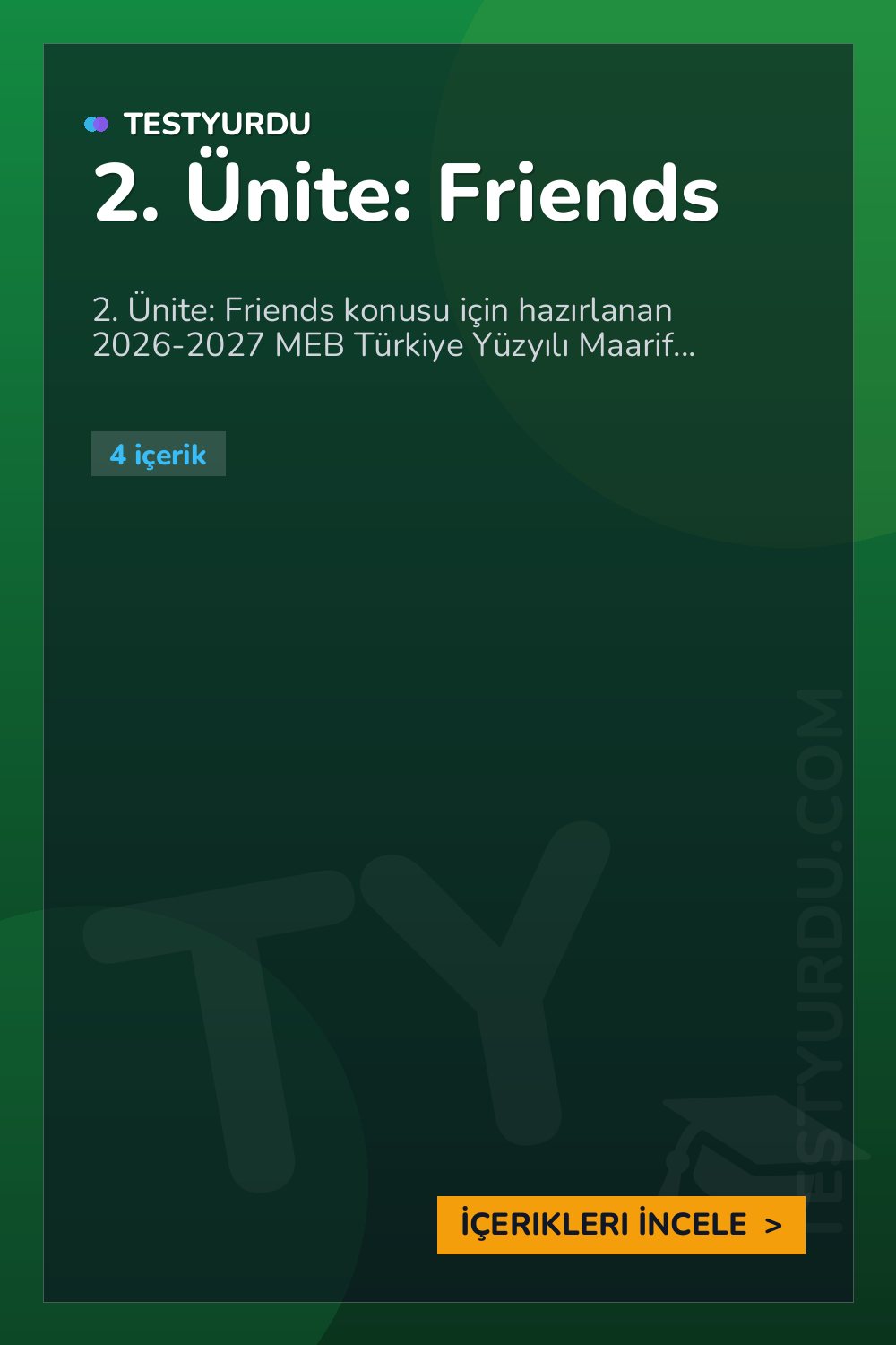 2. Ünite: Friends
