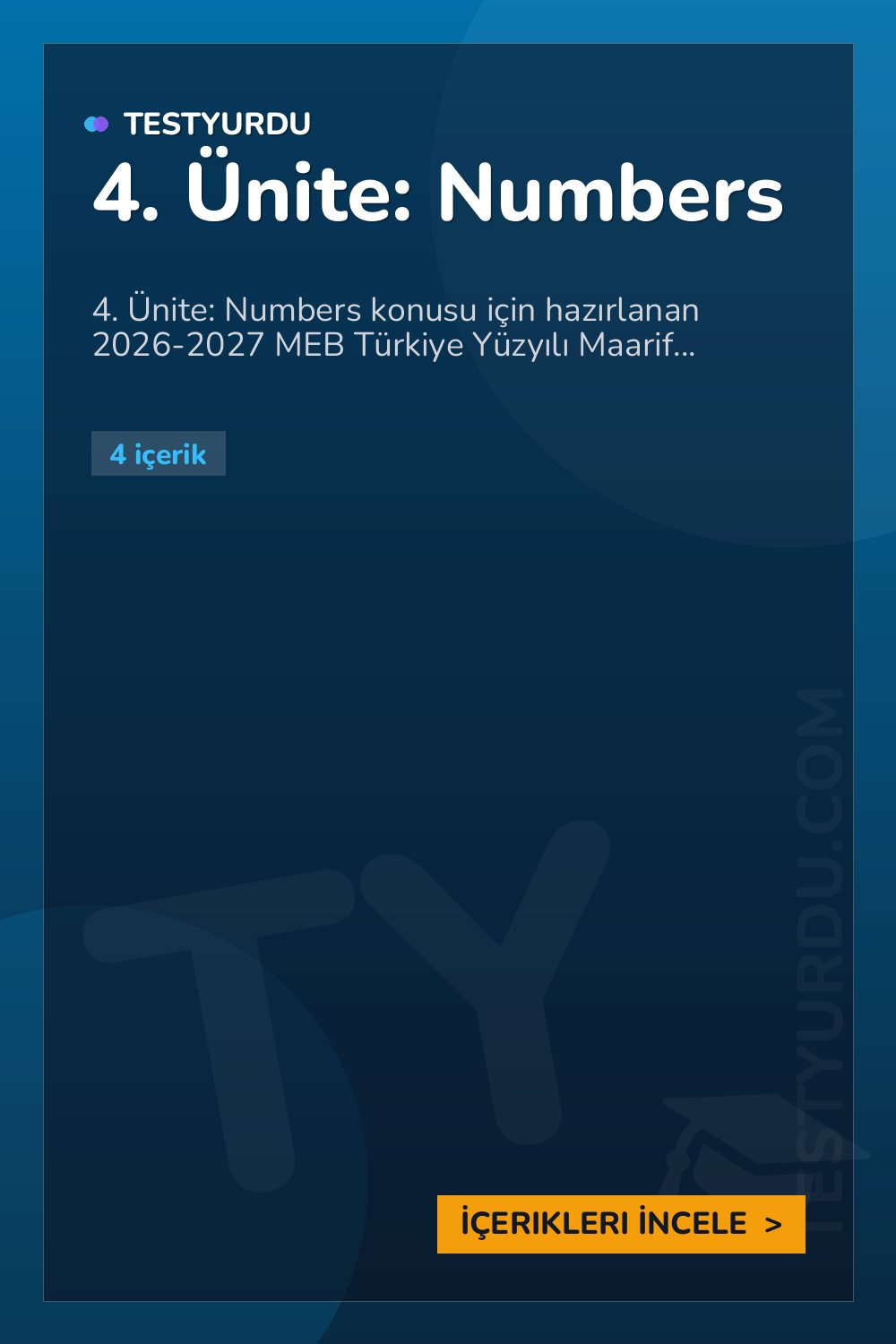 4. Ünite: Numbers