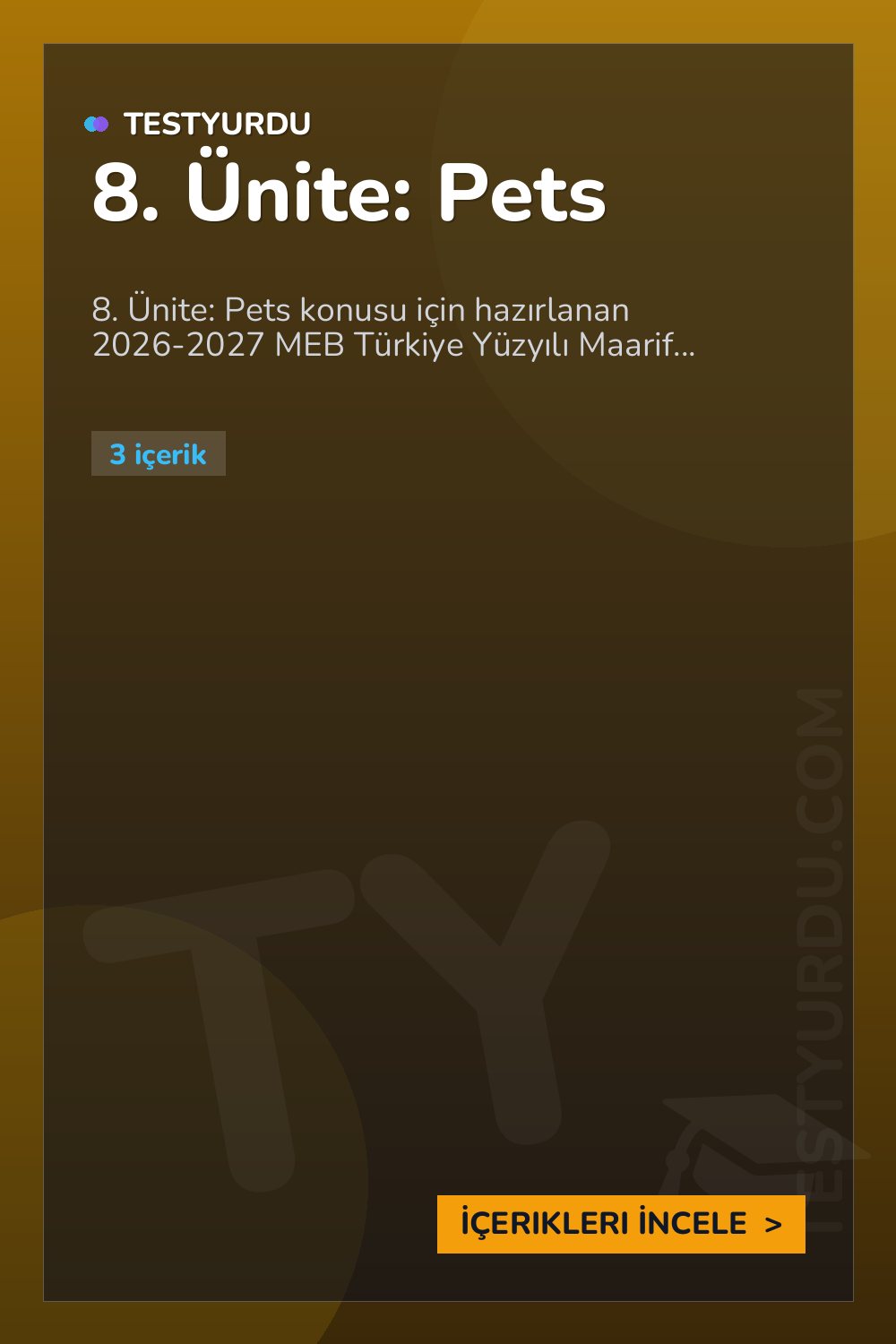 8. Ünite: Pets