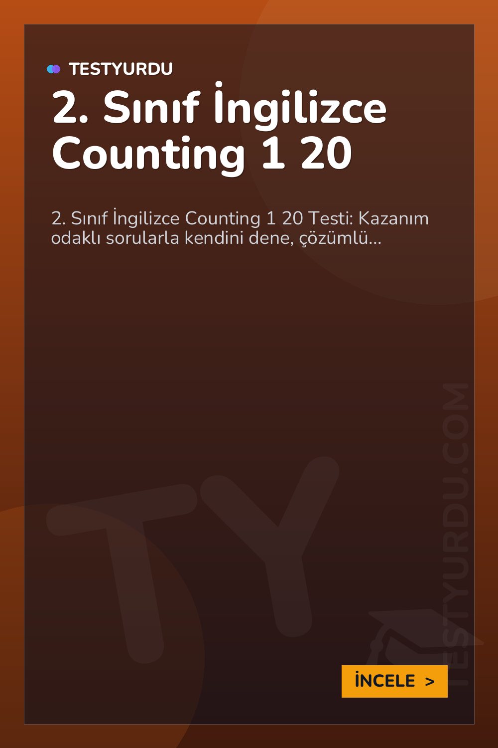 2. Sınıf İngilizce Counting 1 20