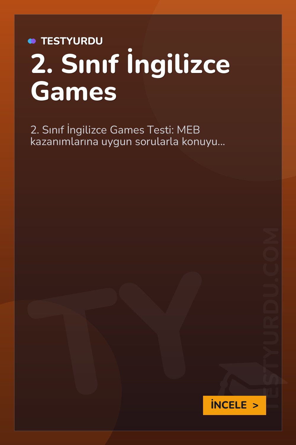 2. Sınıf İngilizce Games
