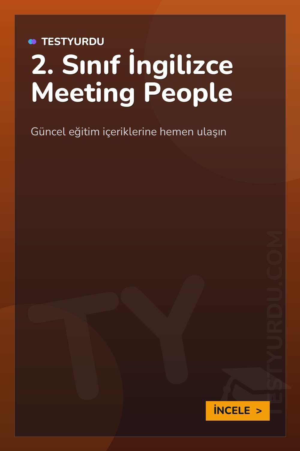 2. Sınıf İngilizce Meeting People