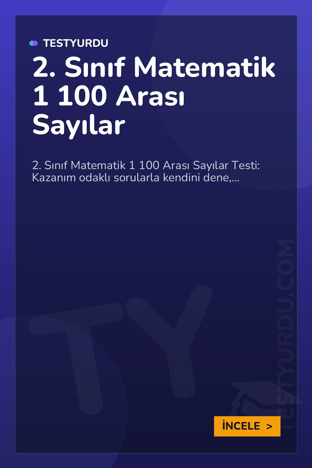 2. Sınıf Matematik 1 100 Arası Sayılar