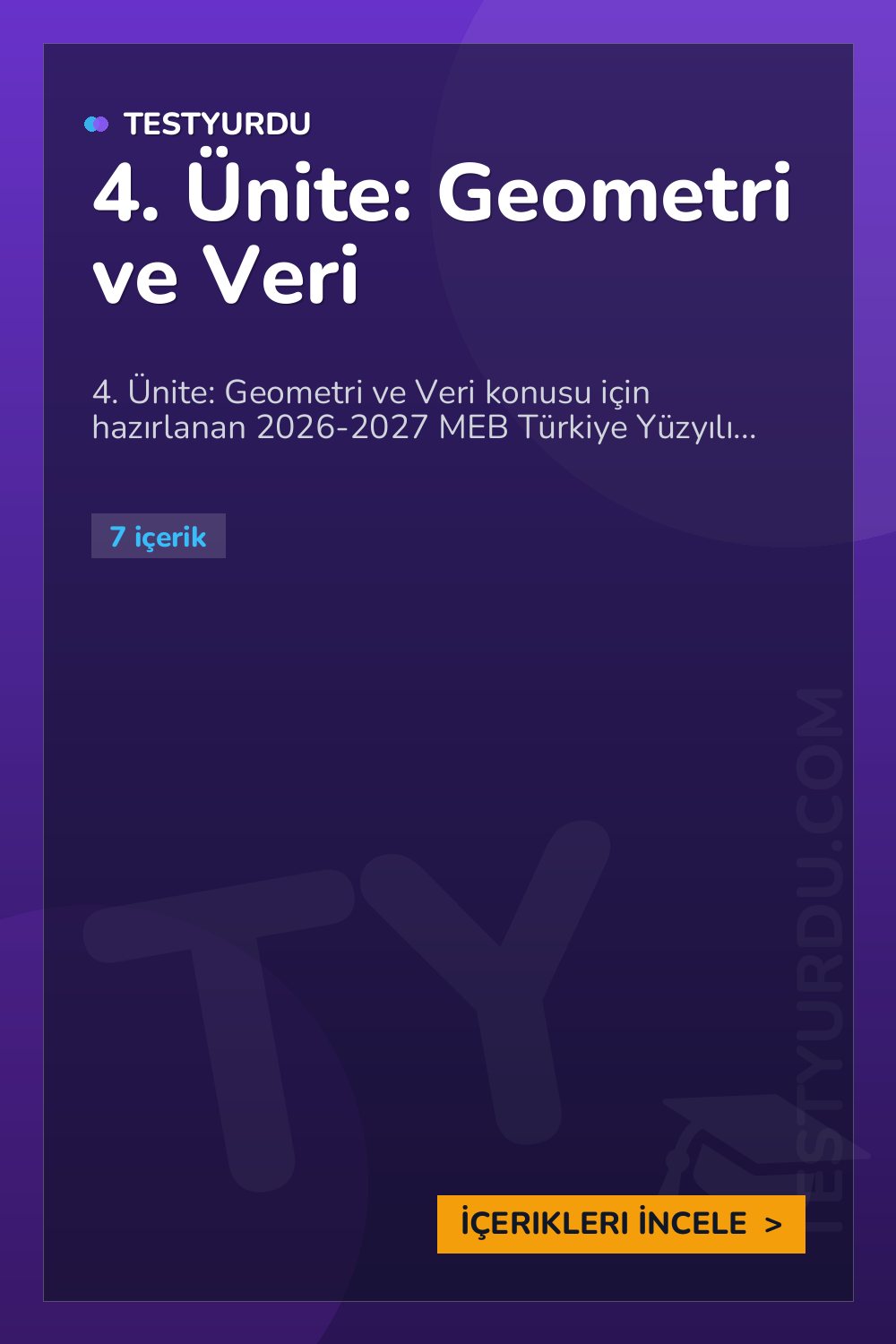 4. Ünite: Geometri ve Veri
