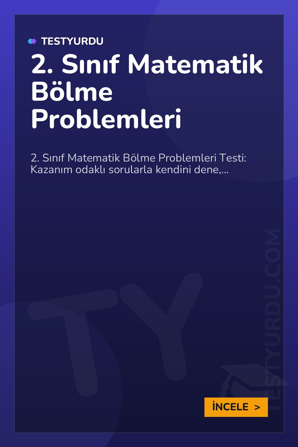 2. Sınıf Matematik Bölme Problemleri