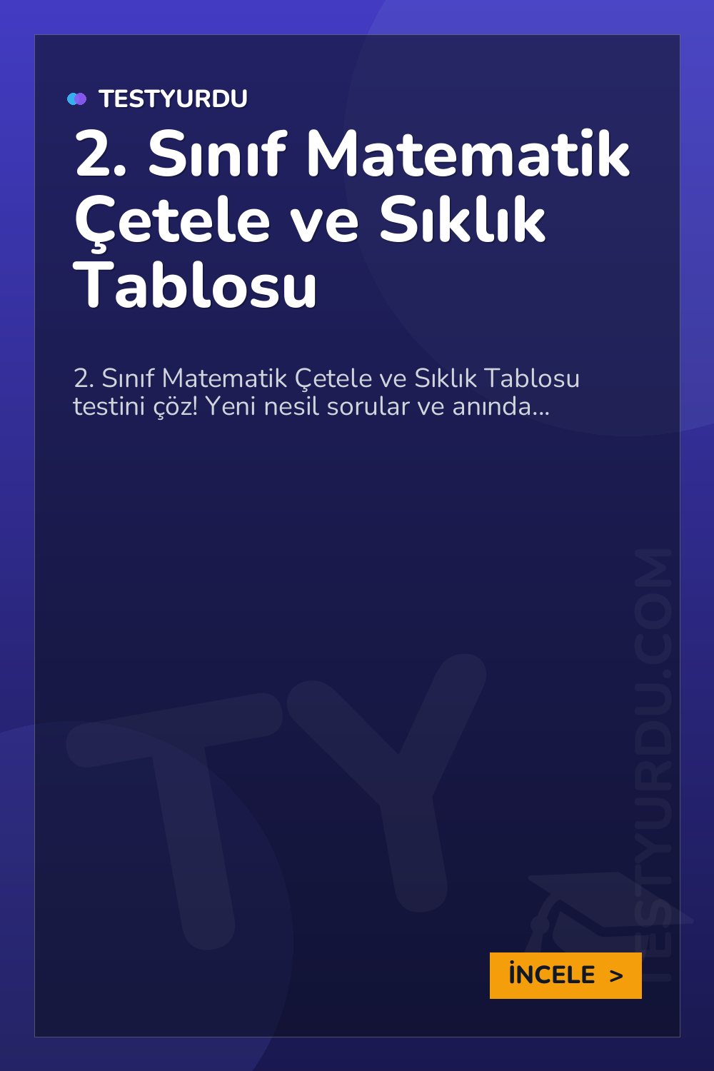 2. Sınıf Matematik Çetele ve Sıklık Tablosu