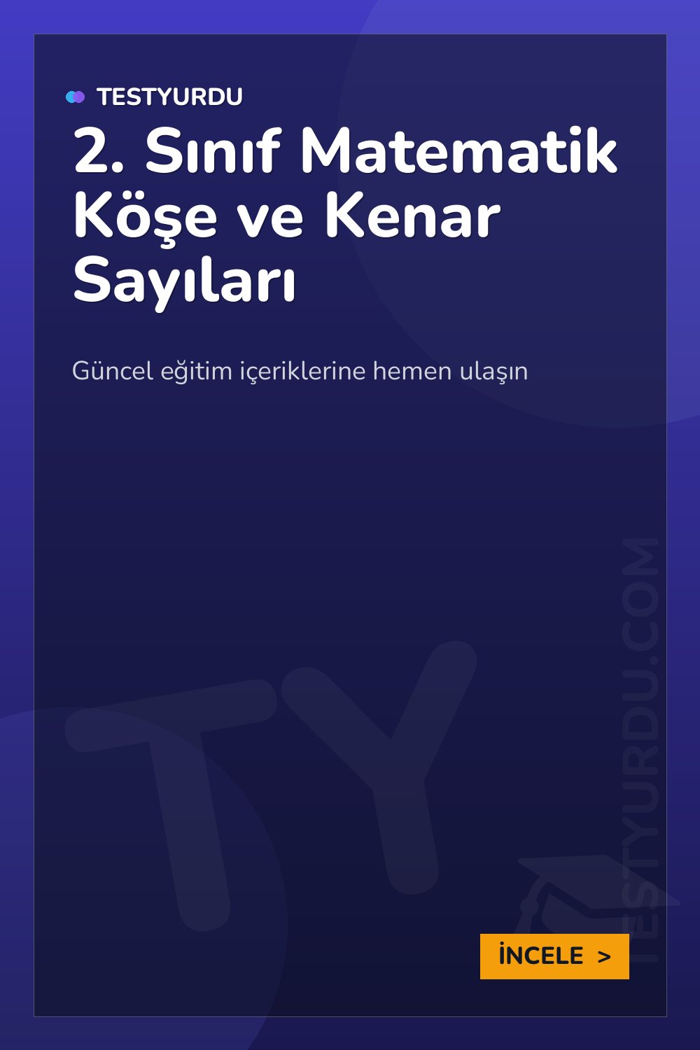 2. Sınıf Matematik Köşe ve Kenar Sayıları
