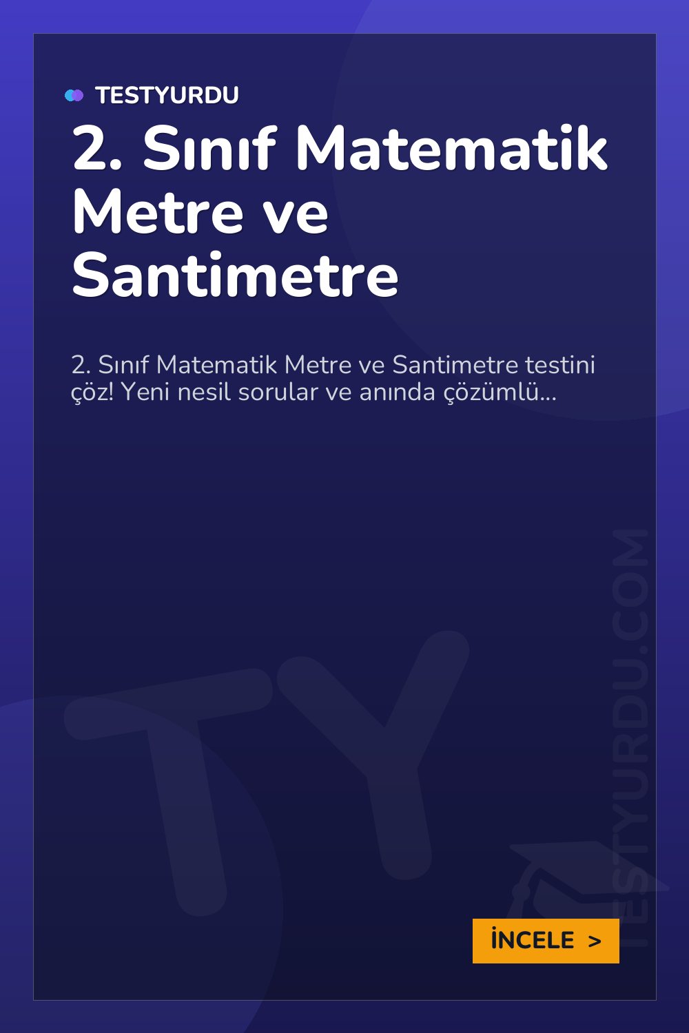 2. Sınıf Matematik Metre ve Santimetre
