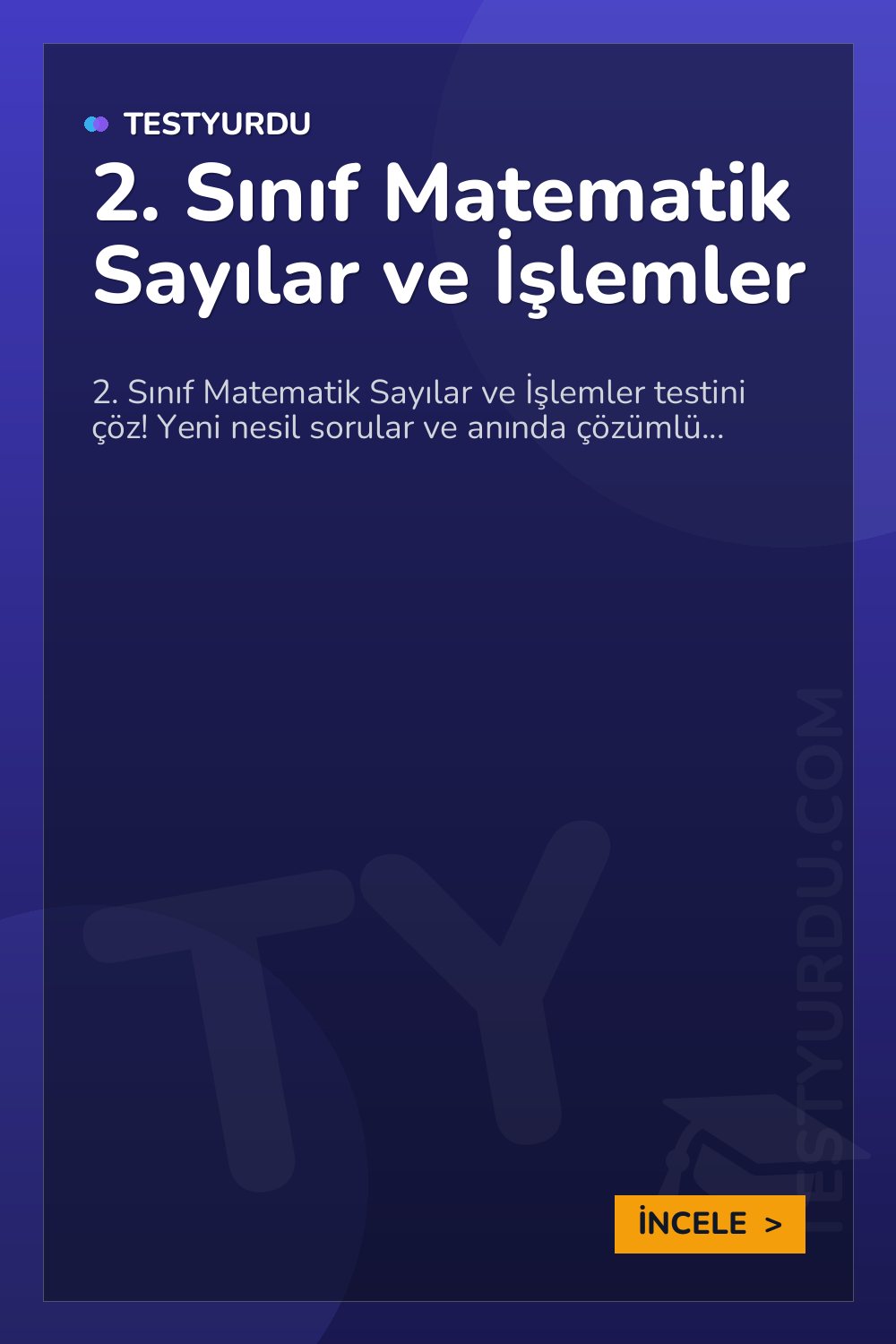 2. Sınıf Matematik Sayılar ve İşlemler