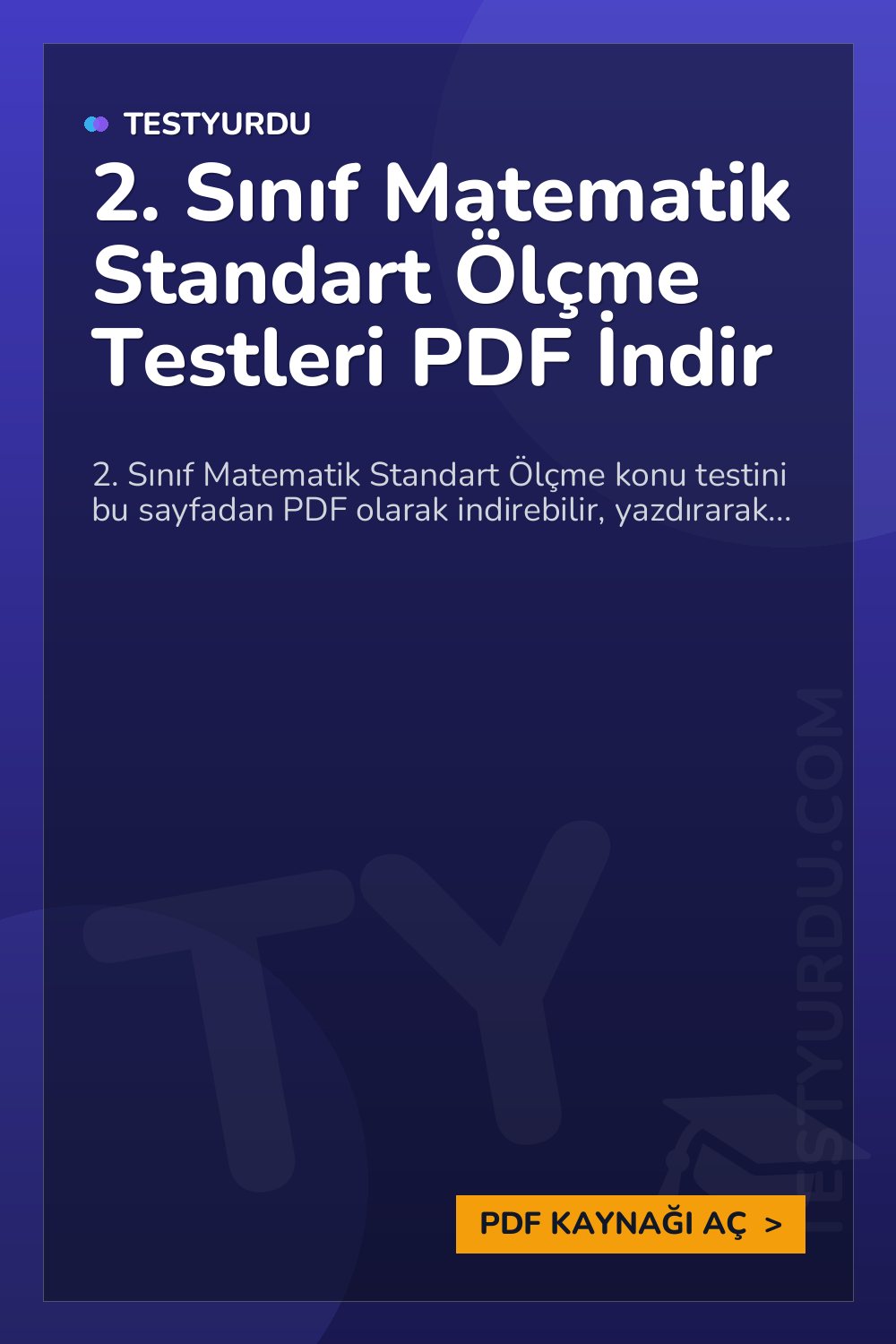 2. Sınıf Matematik Standart Ölçme Testleri PDF İndir