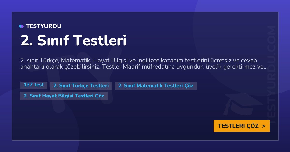 2. Sınıf Testleri