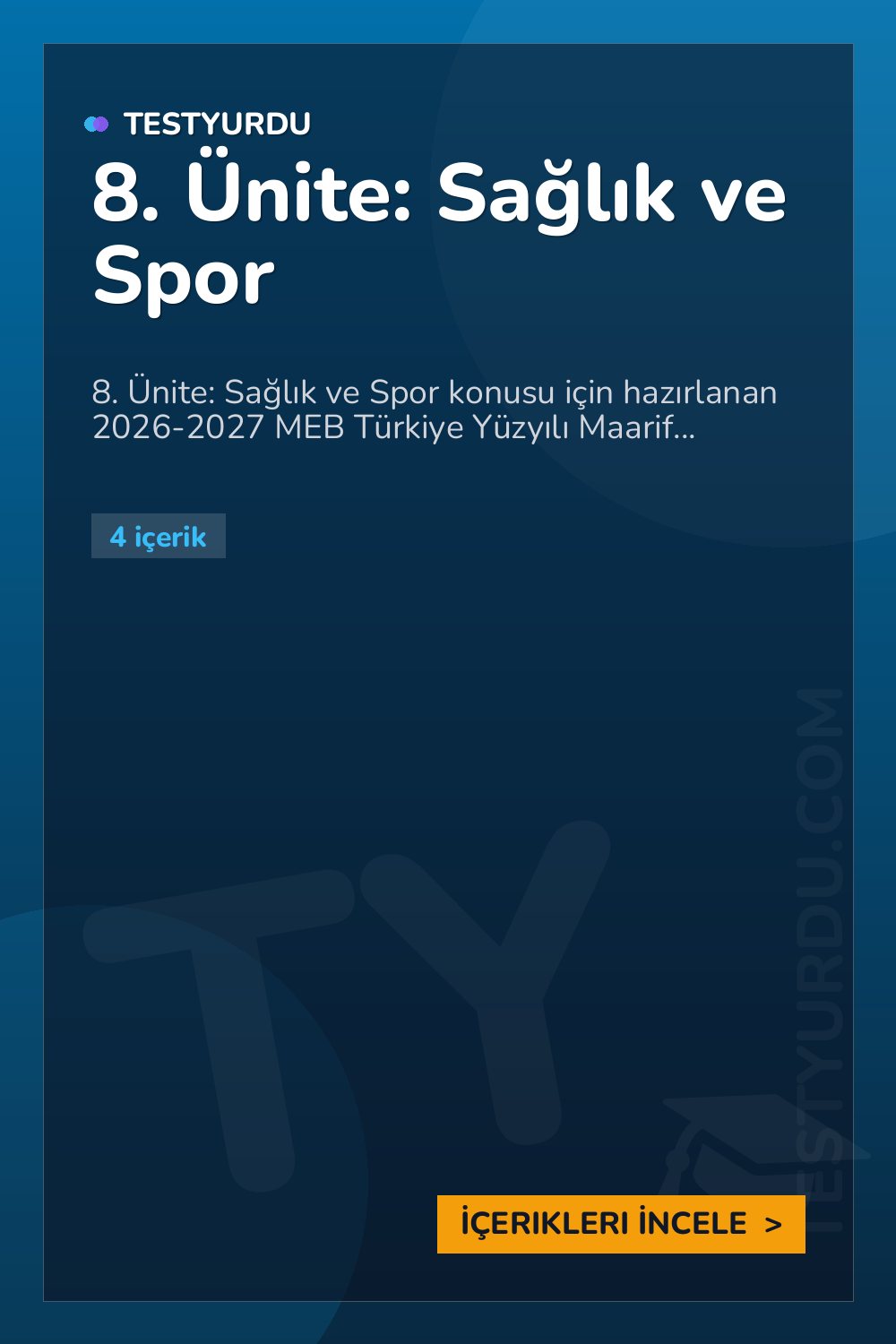 8. Ünite: Sağlık ve Spor