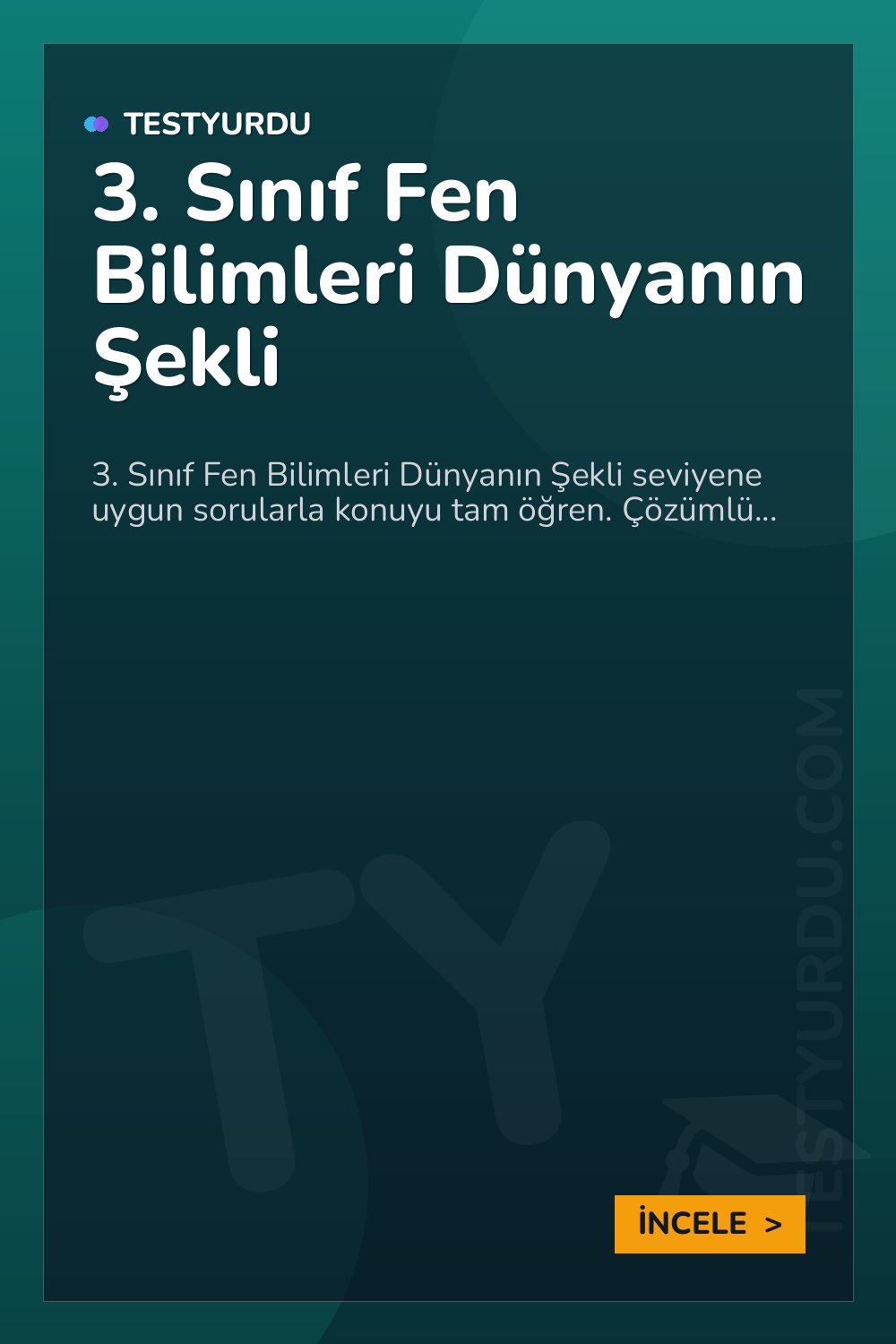 3. Sınıf Fen Bilimleri Dünyanın Şekli