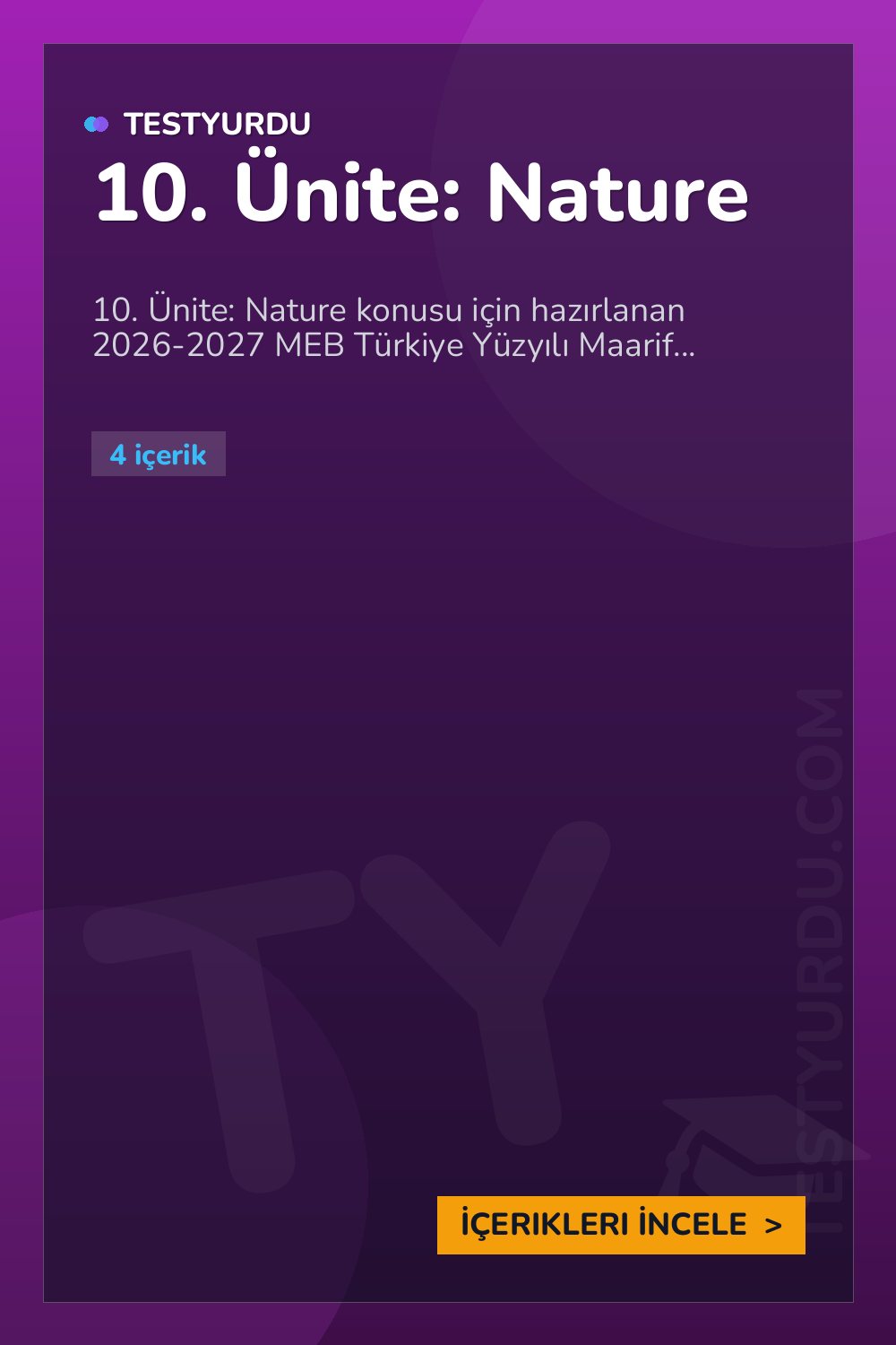 10. Ünite: Nature