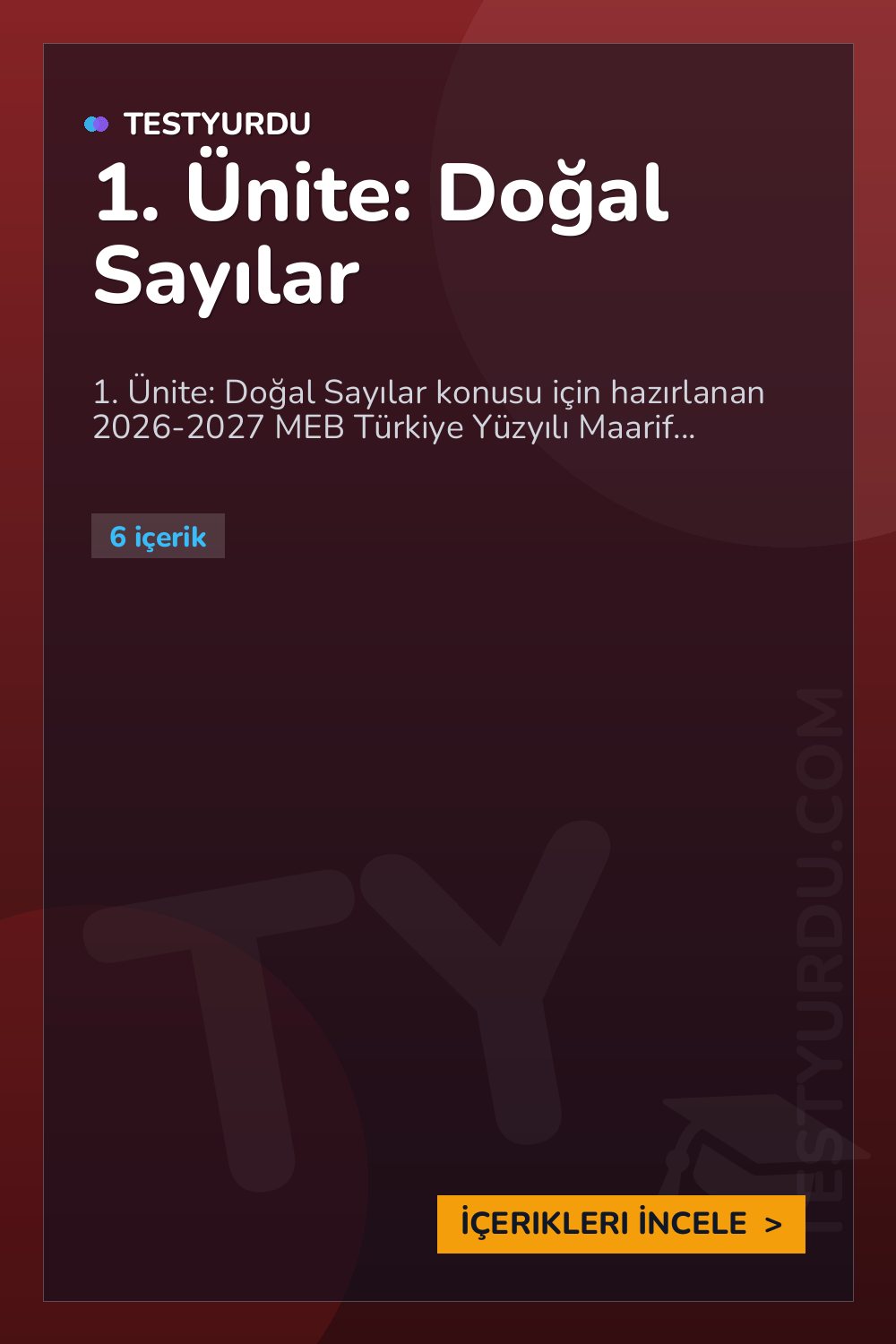 1. Ünite: Doğal Sayılar