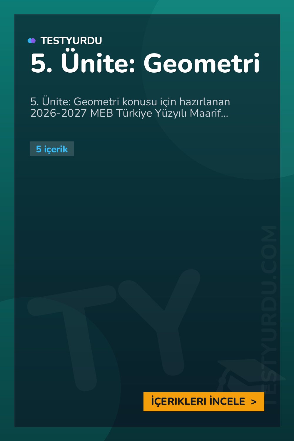 5. Ünite: Geometri