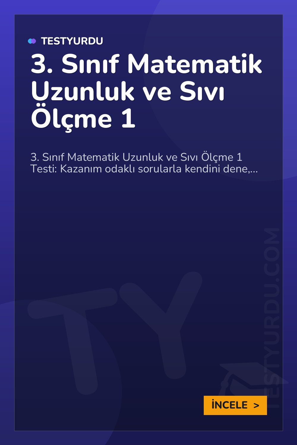 3. Sınıf Matematik Uzunluk ve Sıvı Ölçme 1
