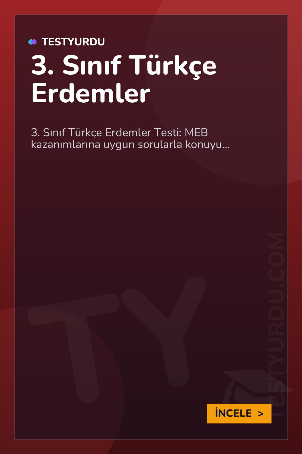 3. Sınıf Türkçe Erdemler