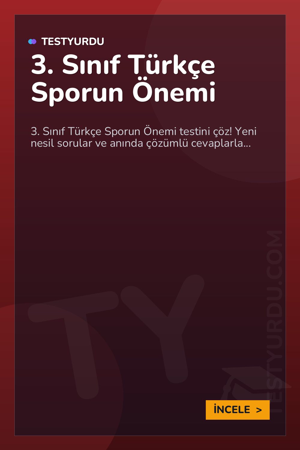 3. Sınıf Türkçe Sporun Önemi