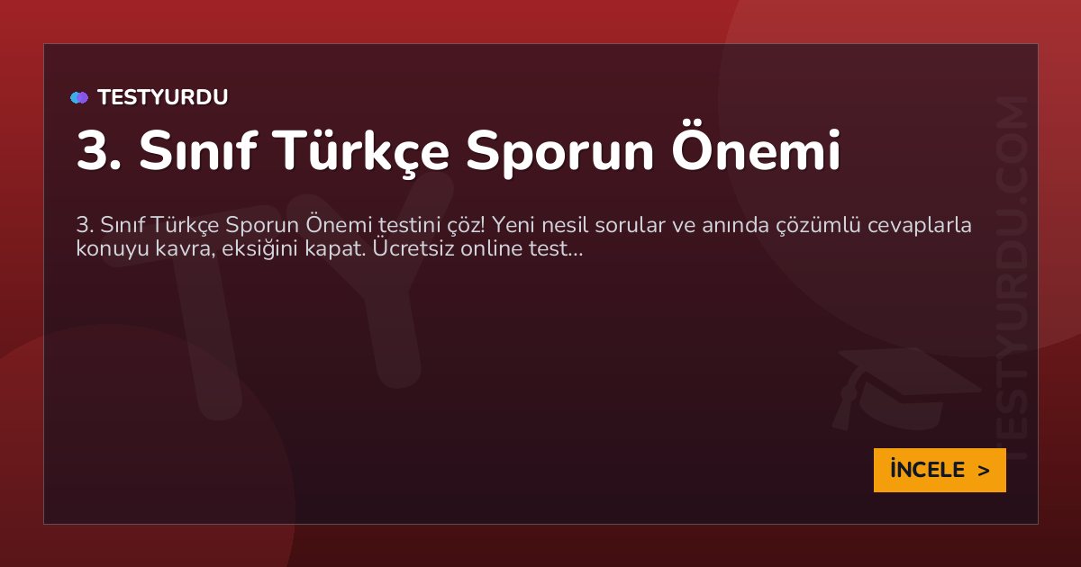 3. Sınıf Türkçe Sporun Önemi 2 3. Sınıf Türkçe Sporun Önemi