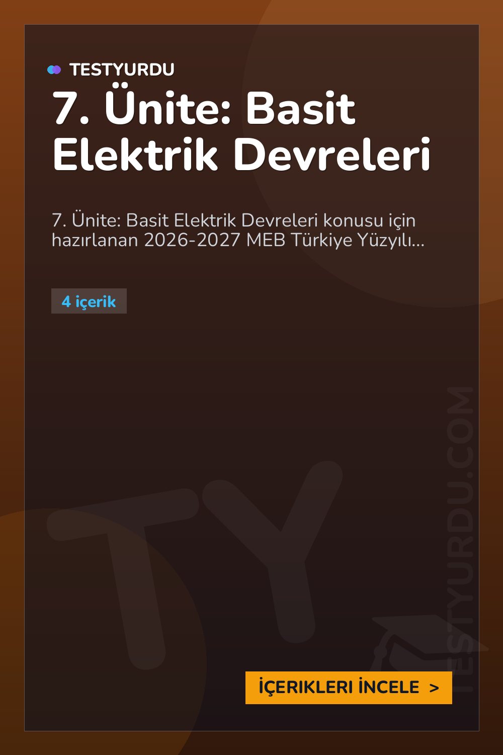 7. Ünite: Basit Elektrik Devreleri