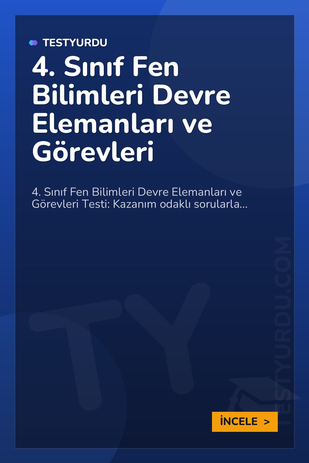 4. Sınıf Fen Bilimleri Devre Elemanları ve Görevleri