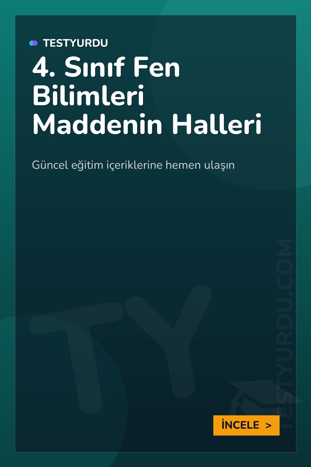 4. Sınıf Fen Bilimleri Maddenin Halleri