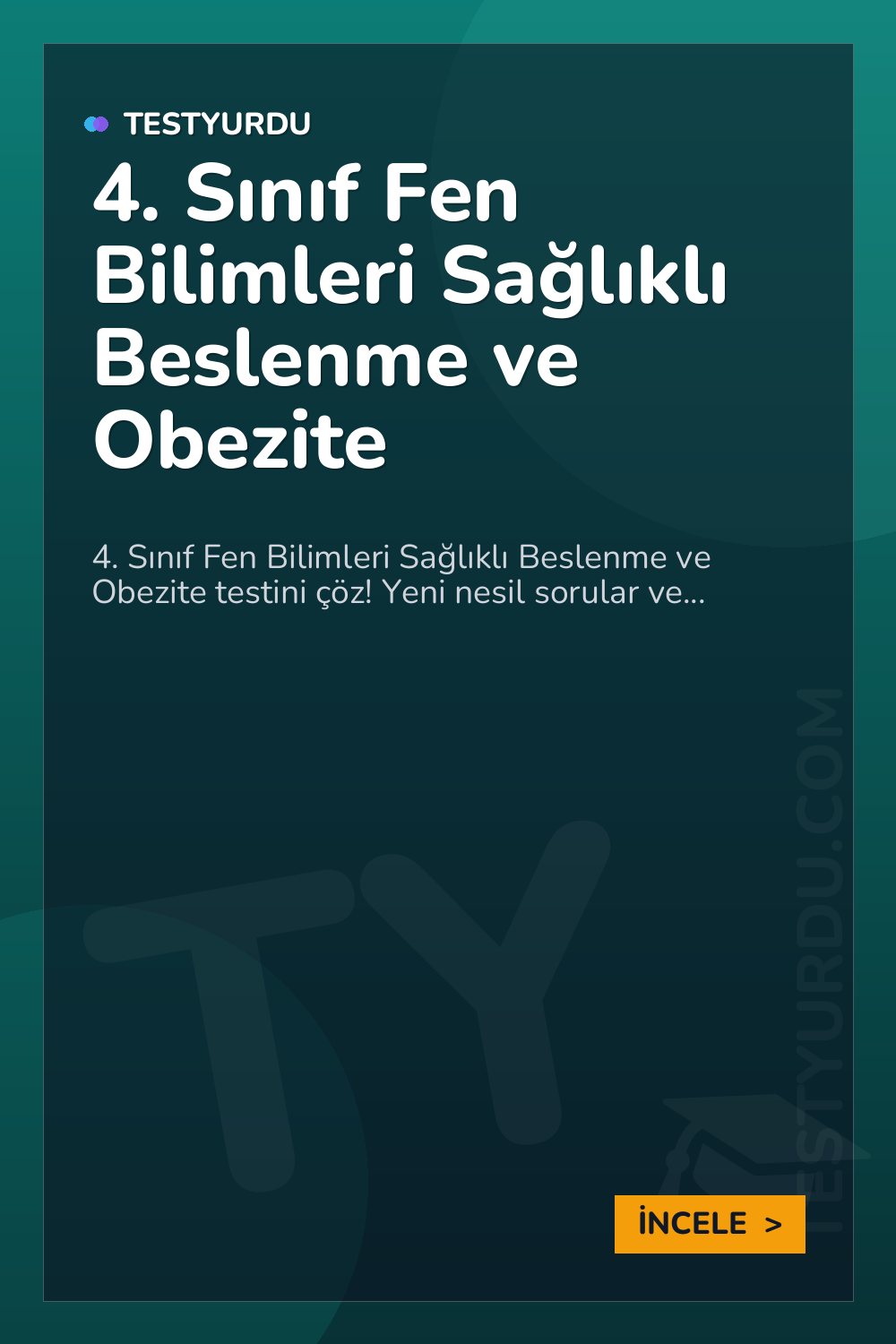 4. Sınıf Fen Bilimleri Sağlıklı Beslenme ve Obezite