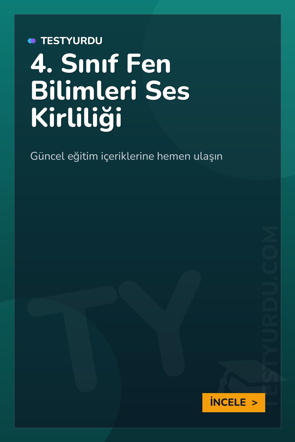 4. Sınıf Fen Bilimleri Ses Kirliliği