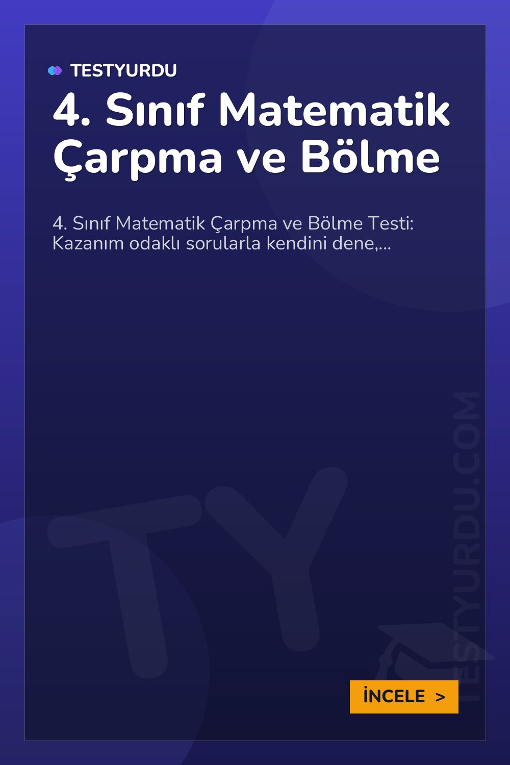 4. Sınıf Matematik Çarpma ve Bölme