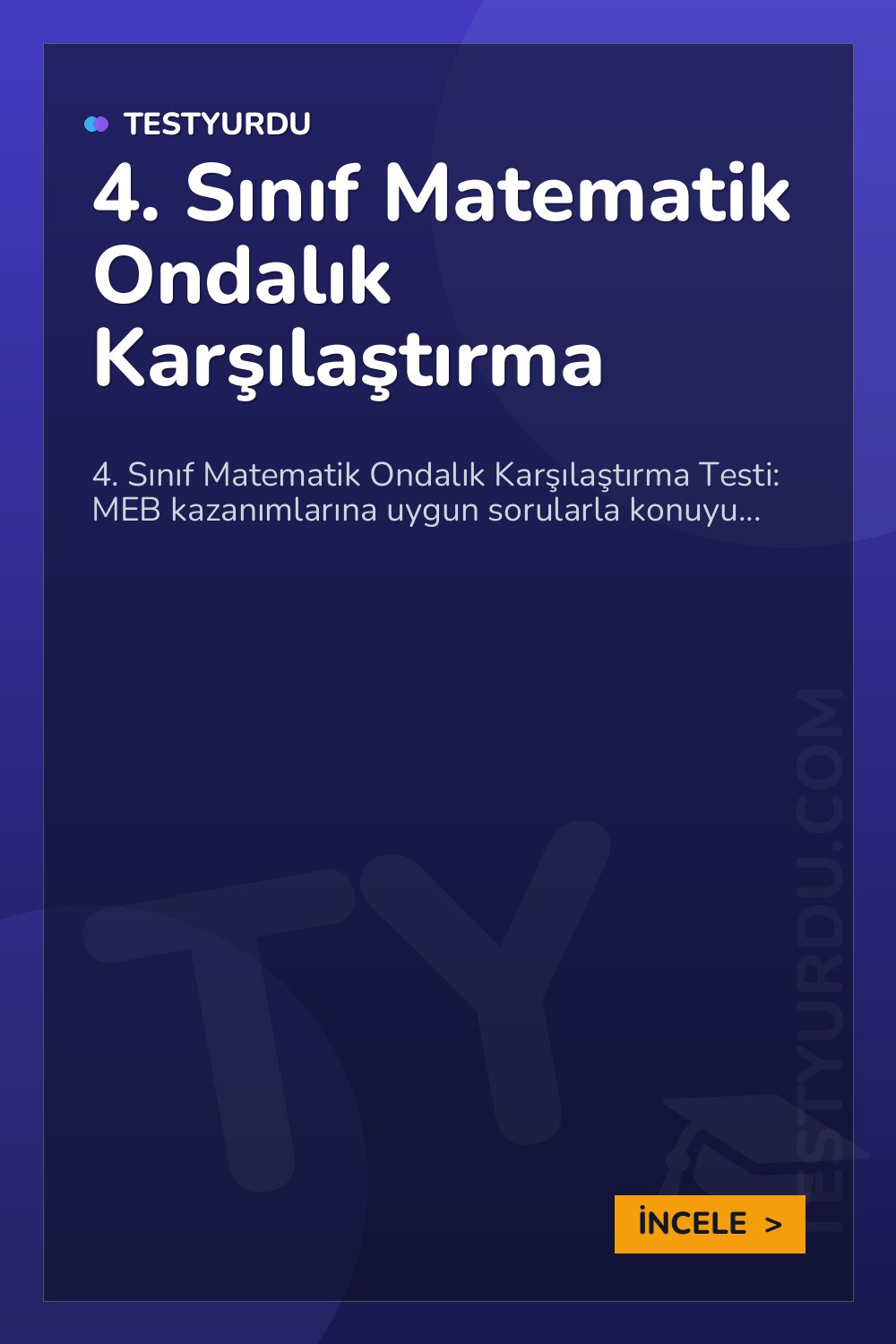 4. Sınıf Matematik Ondalık Karşılaştırma