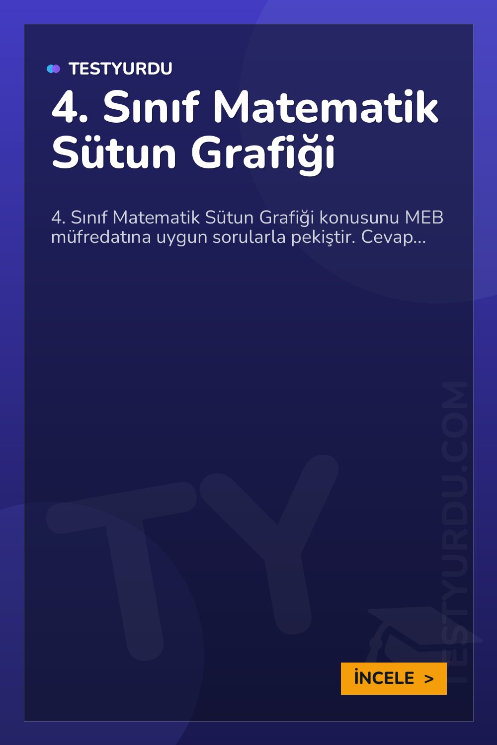 4. Sınıf Matematik Sütun Grafiği