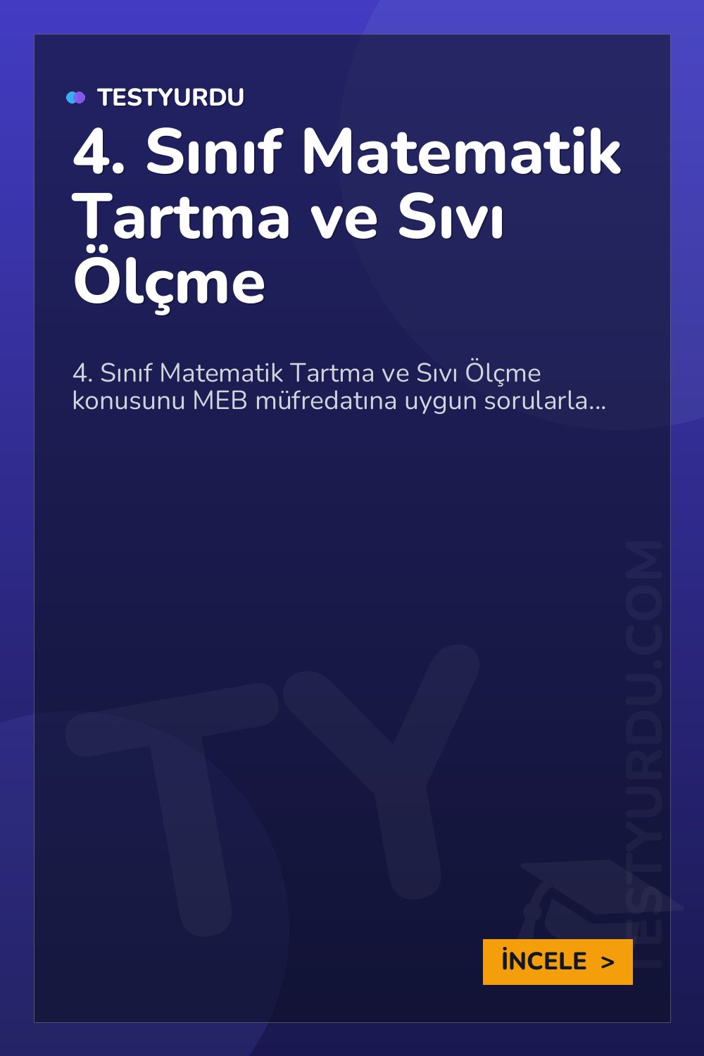 4. Sınıf Matematik Tartma ve Sıvı Ölçme