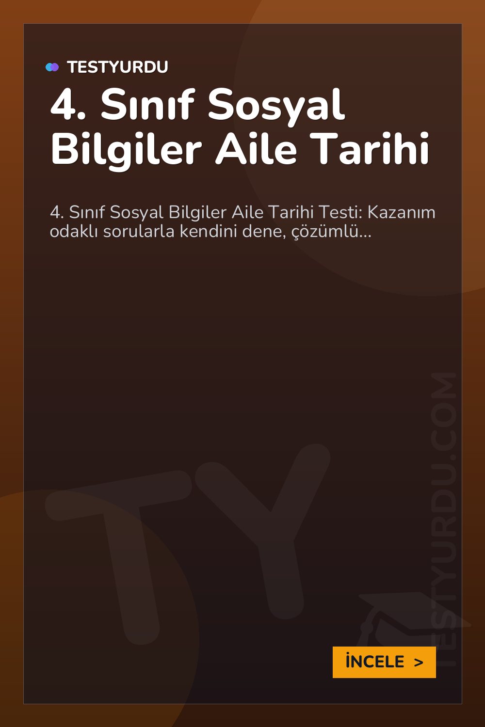 4. Sınıf Sosyal Bilgiler Aile Tarihi