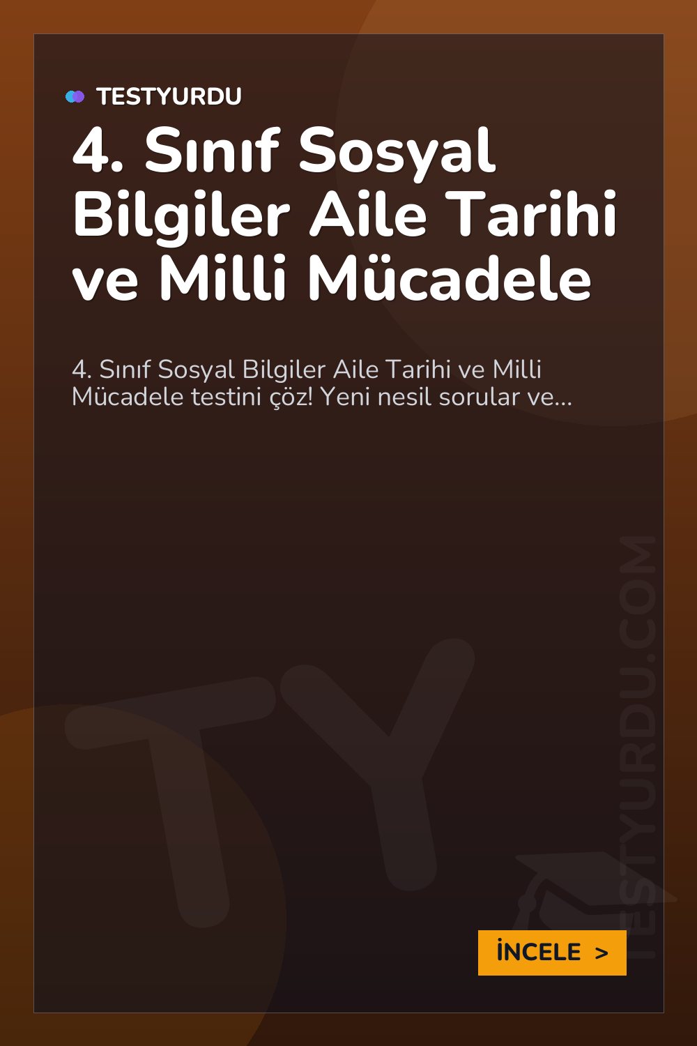 4. Sınıf Sosyal Bilgiler Aile Tarihi ve Milli Mücadele