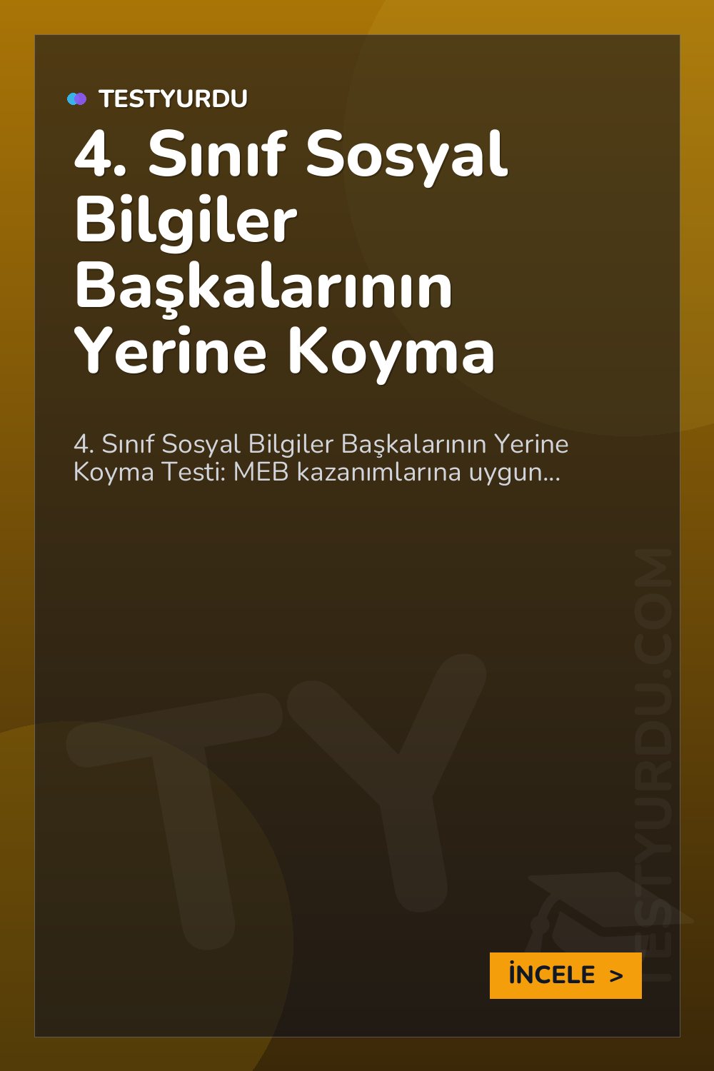 4. Sınıf Sosyal Bilgiler Başkalarının Yerine Koyma