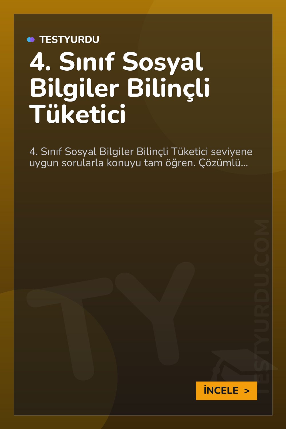 4. Sınıf Sosyal Bilgiler Bilinçli Tüketici