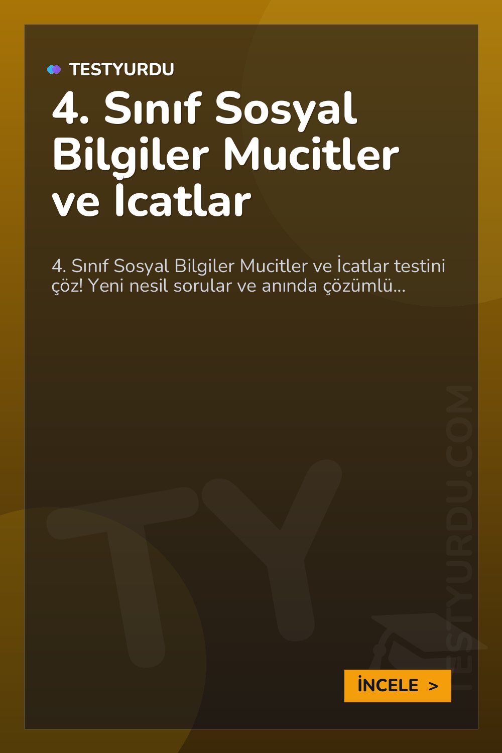 4. Sınıf Sosyal Bilgiler Mucitler ve İcatlar